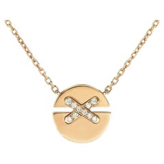 Chaumet Rose Gold Diamond Jeux De Liens Harmony Small Pendant