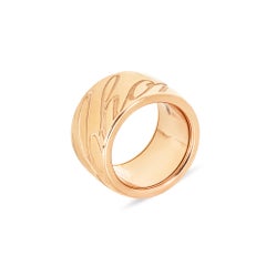 Chopard Rose Gold Chopardissimo Revolving Signature Ring Size 55 826582-5112