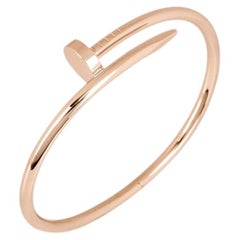 Cartier Rose Gold Plain Juste Un Clou Bracelet Size 15 B6048115