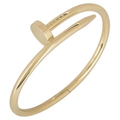 Cartier Yellow Gold Plain Juste Un Clou Bracelet Size 17 B6048217