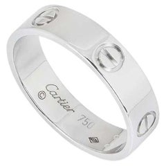 Cartier Love-Ring aus Weißgold, schlicht, Größe 55, B4084700