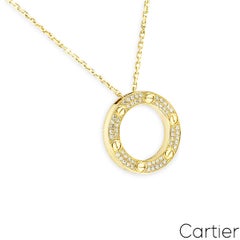 Cartier Yellow Gold Diamond Love Pendant 0.34ct B7058400