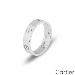 Cartier Weißgold Plain Love Ring Größe 56 B4084700