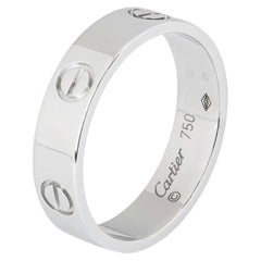 Cartier White Gold Plain Love Ring Size 52 B4084700