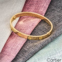 Cartier Yellow Gold Plain Love Bracelet Size 15 B6035515