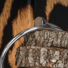 Cartier White Gold Plain Juste Un Clou Bracelet Size 18 B6048318