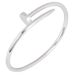 Cartier White Gold Plain Juste Un Clou Bracelet Size 18 B6048318