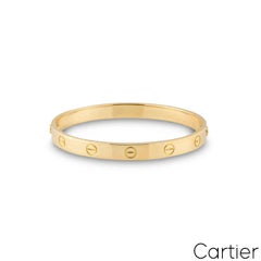 Cartier Yellow Gold Plain Love Bracelet Size 16 B6035516