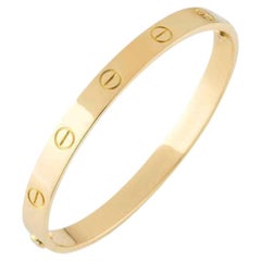 Cartier Yellow Gold Plain Love Bracelet Size 16 B6035516