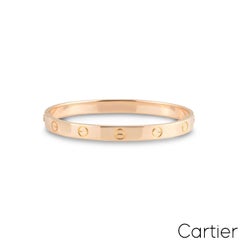 Cartier Roségold Plain Love Armband Größe 17 B6035617