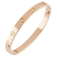 Cartier Rose Gold Plain Love Bracelet Size 19 B6035619