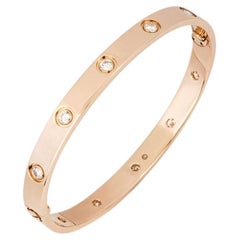 Cartier Armband „Love“ aus Roségold mit durchgehender Diamantbesetzung, Größe 15, B6040615