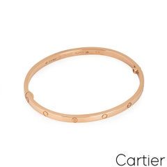 Bracelet Cartier « Love » SM en or rose uni, taille 15, référence B6047315