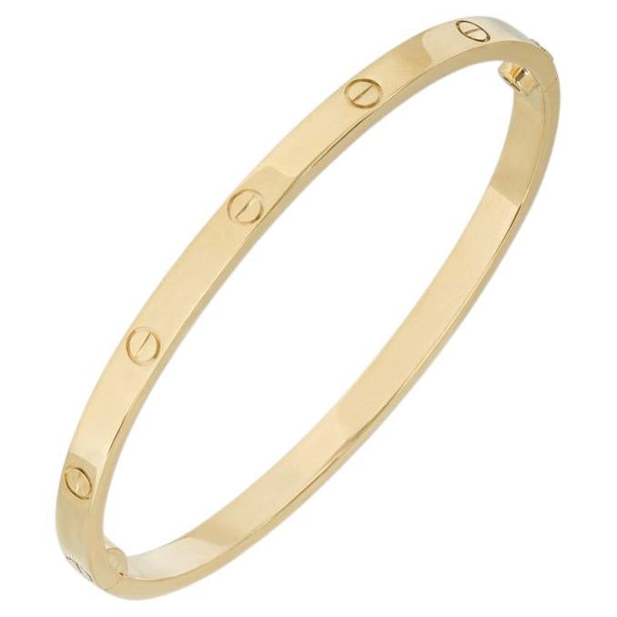 Cartier Yellow Gold Plain Love Bracelet Size 16 B6035516 For Sale at ...