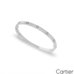 Bracelet « Love » Cartier en or blanc, modèle uni, taille SM, référence 17 B6047417