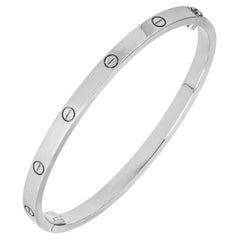 Bracelet « Love » Cartier en or blanc, modèle uni, taille SM, référence 17 B6047417
