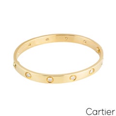 Cartier Bracciale dell'Amore in oro giallo con diamanti misura 17 B6040517