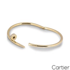 Cartier Yellow Gold Diamond Juste Un Clou Bracelet Size 19 B6048619