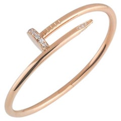 Cartier Armband „Juste Un Clou“ aus Roségold mit Diamanten, Größe 15, B6048515