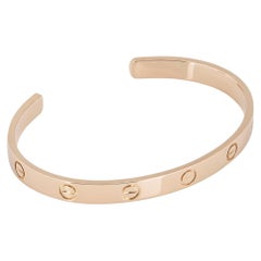 Cartier Rose Gold Plain Cuff Love Bracelet Size 16 B6032616