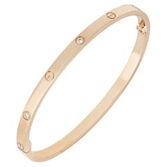 Cartier Armband „SM Love“ aus Roségold mit 6 Diamanten, Größe 17, B6047617