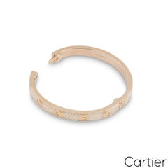 Cartier Rose Gold Full Pave Diamond Love Bracelet Size 19 N6036919