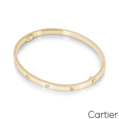 Bracelet « Love » Cartier en or jaune entièrement serti de diamants, taille SM, n° 15, B6047815