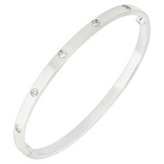 Bracelet « Love » Cartier en or blanc entièrement serti de diamants, taille SM, référence 17 B6048017