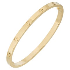 Cartier Yellow Gold Plain SM Love Bracelet Size 19 B6047519