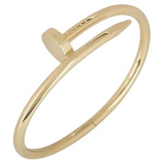 Cartier Yellow Gold Plain Juste Un Clou Bracelet Size 19 B6048219