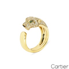 Cartier Yellow Gold Diamond, Emerald, and Onyx Panthere De Cartier Ring N4225052