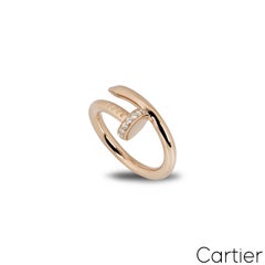 Cartier Rose Gold Diamond Juste Un Clou Ring Size 52 B4094800
