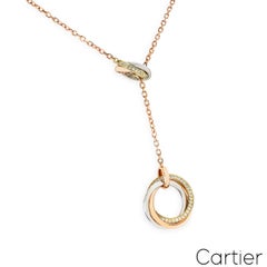 Cartier „Two Trinity“-Halskette aus 18-karätigem Dreifarbgold mit Diamanten, B7058500
