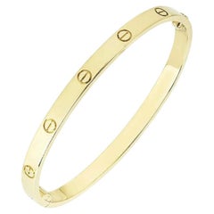 Bracelet « Love » Cartier en or jaune, modèle moyen, sans motifs, taille 21, référence B6081521