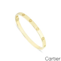 Bracelet « Love » Cartier en or jaune, modèle moyen, sans motifs, taille 21, référence B6081521