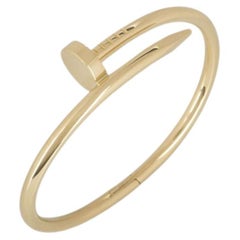 Cartier Yellow Gold Plain Juste Un Clou Bracelet Size 15 B6048215