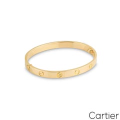Bracciale Love Cartier in oro giallo, modello semplice, misura 20, codice B6035520
