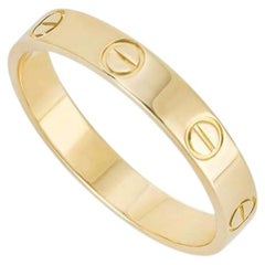 Cartier Yellow Gold Plain Love Wedding Band Size 56 B4085000