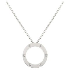 Cartier White Gold Diamond Love Pendant B7014900
