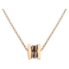 Bvlgari Rose Gold & Black Ceramic B.Zero1 Pendant 346083