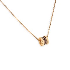 Bvlgari Rose Gold & Black Ceramic B.Zero1 Pendant 346083