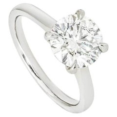 Platinum Round Brilliant Cut Diamond Ring 2.40ct G/VS1
