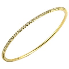 Tiffany & Co. Metro 18 Karat Yellow Gold and Diamond Bangle 1.59 Carat