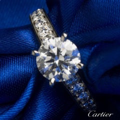 Cartier Diamond Platinum Verlobungsring 1::52 Karat GIA-zertifiziert