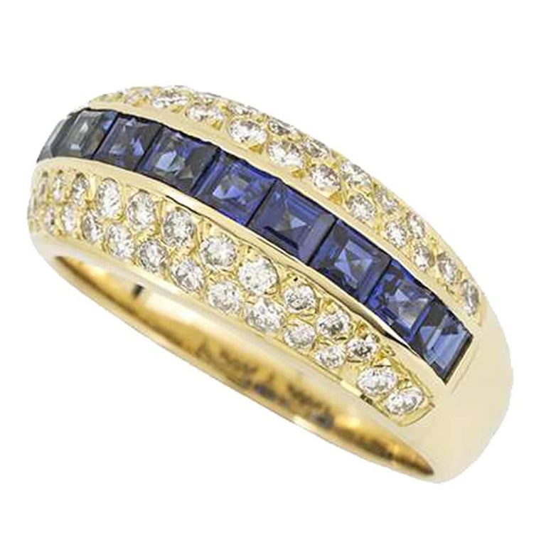 Tiffany and Co. Diamond and Sapphire Ring at 1stDibs