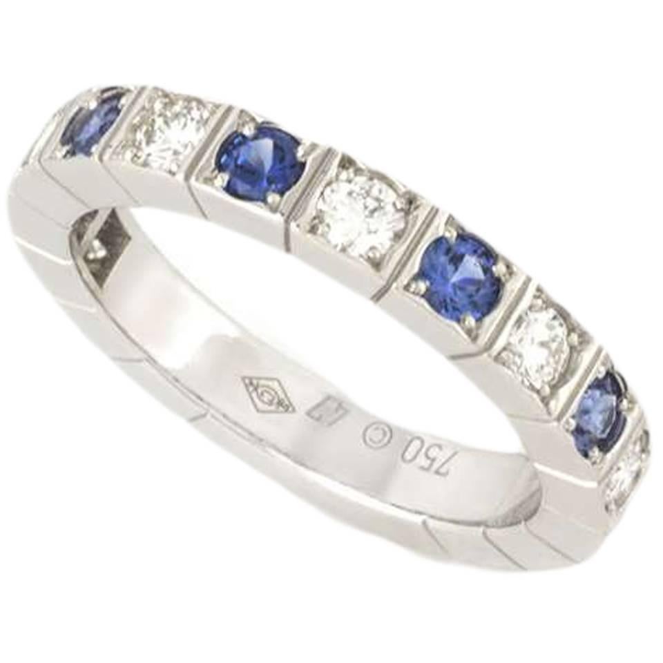 Cartier Lanieres Diamond and Sapphire Ring