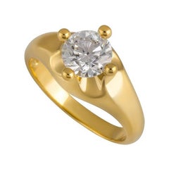 Bulgari Round Brilliant Cut Diamond Engagement Ring D/VVS1 GIA Certified