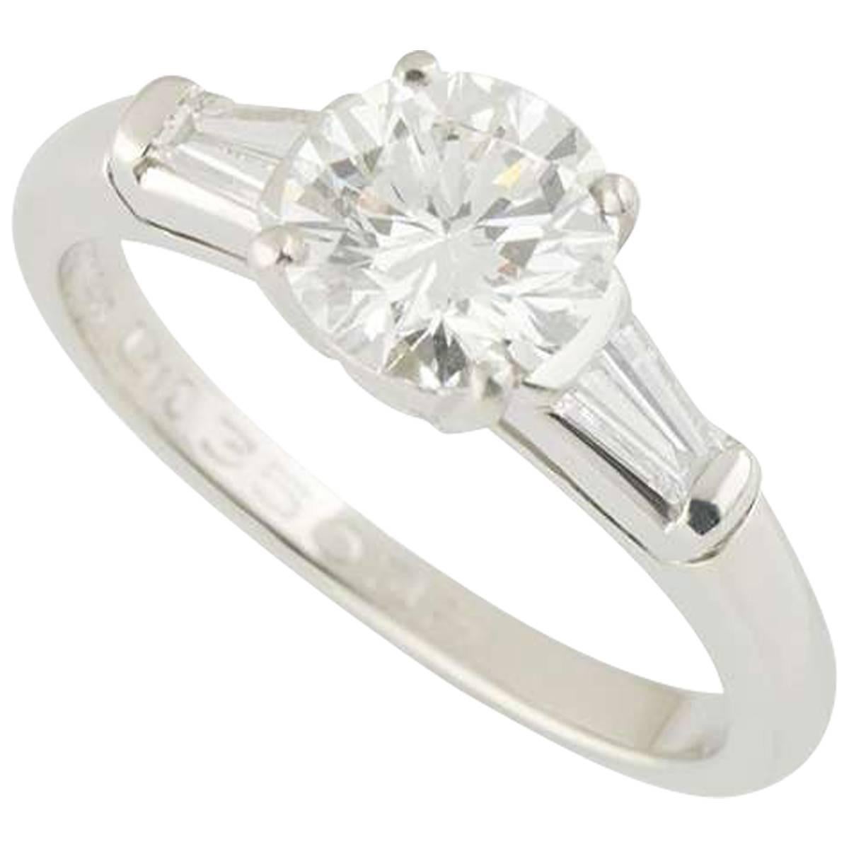 GIA Certified Tiffany & Co. Diamond Three-Stone Engagement Ring 1.17 Carat