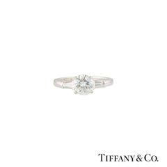 GIA Certified Tiffany & Co. Diamond Three-Stone Engagement Ring 1.17 Carat