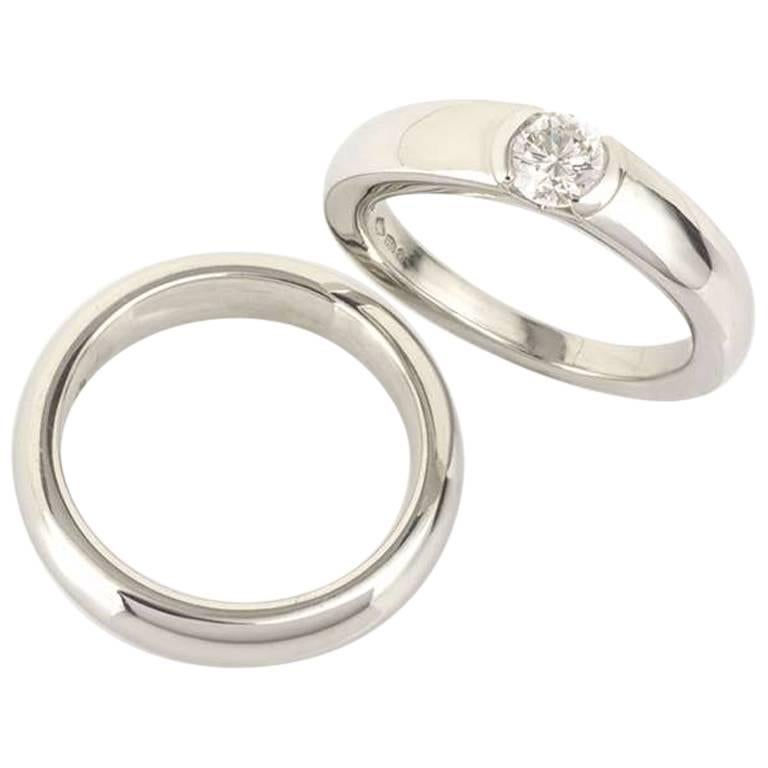 Asprey Diamond Engagement Ring and Matching Band For Sale at 1stDibs |  asprey wedding band